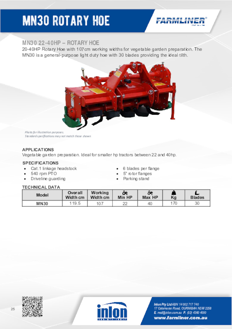 MN30 Rotary Hoe